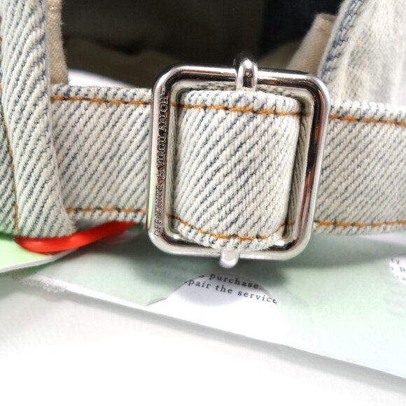 NWT360 Off-White Distressed Denim Arrows Colored Baseball Cap in Grey - Picture 13 of 16